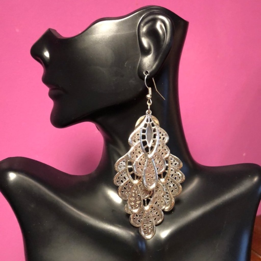 Flat Leaf Earrings